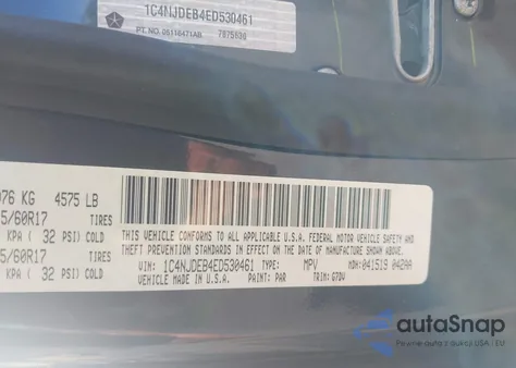 2014 Jeep Compass Latitude из США, поврежденный, VIN 1C4NJDEB4ED530461